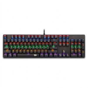 کیبورد گیمینگ ردراگون مدل K208، سوییچ مکانیکال آبی، Full-Size، نورپردازی RGB