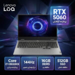 لپ‌تاپ 15.6 اینچی لنوو مدل LOQ 15IRX10 با پردازنده Core i7-13650HX، کارت گرافیک GeForce RTX 5060 با 8 گیگابایت حافظه، 16 گیگابایت رم DDR5، حافظه SSD با ظرفیت 512 گیگابایت و نمایشگر Full HD با نرخ نوسازی 144 هرتز، سیستم عامل ویندوز - تصویر 2